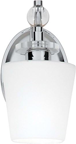 Quoizel HS8601C Hollister Bath Wall Sconce, 1-Light, 100 Watts, Polished Chrome (10" H x 5" W)