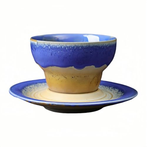 HUMOCHUSON Estilo Chino Juego De Taza Y Platillo De Cerámica Para Espresso De 120 Ml