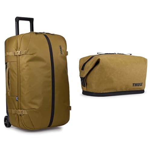 Thule Aion 70cm Wheeled Duffel & Toiletry Bag Travel Set - Water-Resistant Luggage with Wet Storage Pocket & TSA-Compliant Toiletry Organizer