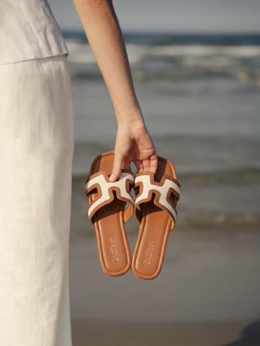 Image of Indifeet Women's Trendy Design Flat Slippers | Summer Footwear, Casual Comfort, Stylish, Daily Wear, Fashion, Slip On Flats, Denim Style Upper