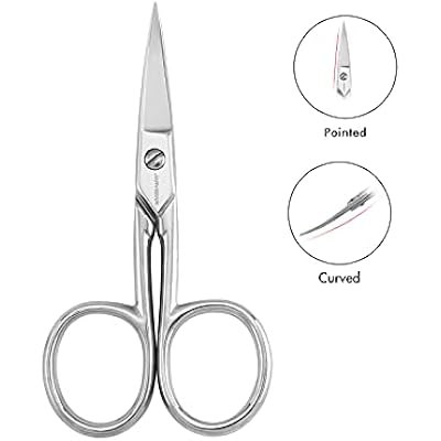 JARVISTAR Small Embroidery Curved Scissors, 4 Forged Stainless Steel Detail Craft Cutter, Sharp Pointed Tip for Fabric Sewing, Needlework, Yarn and DIY Crafts