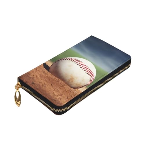 Baseball Wallet for Men Women Long Purse Leather Clutch Large Business Handbag Travel Phone Holder Credit Card Holder Money Case with Zipper Leather Wallets Gift3