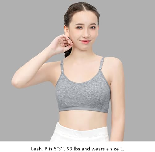 Sport Cami 청소년 여아용 트레이닝 브라 10-16, 부드러운 면 여아용 브라 — 사진 2