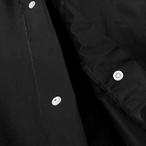 Serenable Moda masculina sólido preto chuva poncho manga comprida com capuz capa de chuva impermeáve