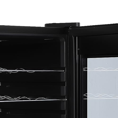 GAOMON 24 Bottles Wine Cooler Refrigerator, Mini Freestanding Compact Wine Fridge with Digital Control & Removable Shelves, Ideal for Red, White, Champagne