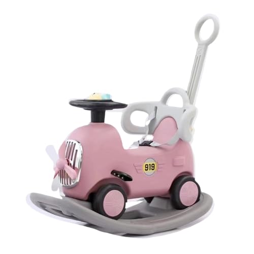 LUOGOXI木馬 1-5歳子ども 乗り物おもちゃ 6-in-1 、ホース トレーニング バランス感覚 揺れる 、 誕生日プレゼント 出産祝いロッキング ホース、ベビーカー、乗り物の、ドリーム ホース (ピンク)