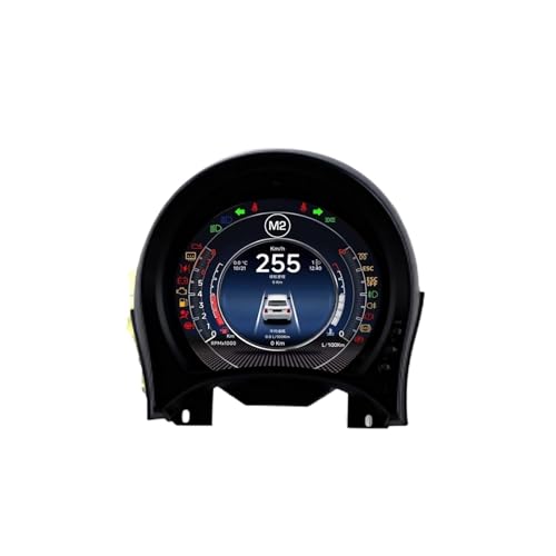 �f�W�^���v��N���X�^�[ Fiat 500 2007-2024 �X�s�[�h���[�^�[ 7�C���` HD �X�N���[�� 1920*720/�v���O�A���h�v���C/iOS CarPlay/Android Auto�Ή�(Black)