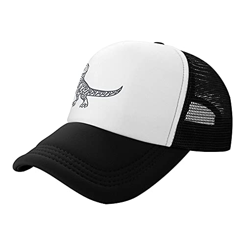 Waldeal Boys' Fierce Dinosaur Trucker Hats Adjustable Toddler Mesh Baseball Caps Black #TOP5