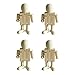 TOYANDONA 4Ps obot Peg Bambole di Legno Non Finiti in Biano Fai da Te eae Joi t Fig di Legno opi Omeo PE Le Ati E Meei Kid Gfiti Disegno aolo