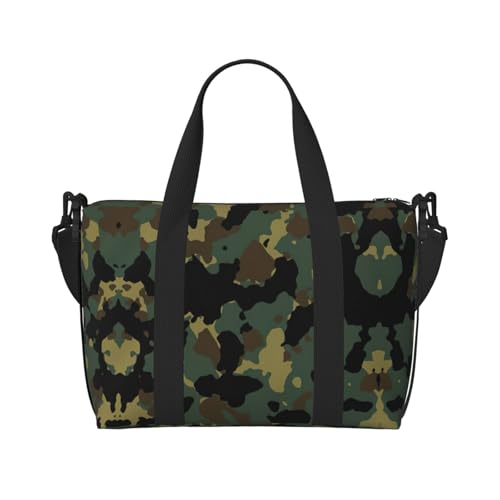 Sac de voyage femme imprimé camouflage pour week-end et sport