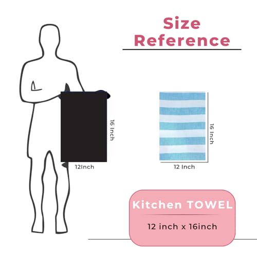 Image of 15 Pcs Dishcloths | 12x16 Inches | Bulk Cotton Kitchen Cleaning Dish Cloths | Scrubbing Wash Cloth Sets | Multipurpose Cloth | 100% Cotton. (Multicolor, Set of 15)