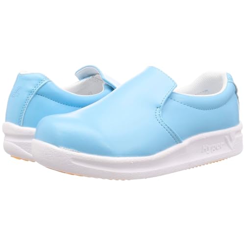 滑りにくい 厨房シューズ HyperV 作業靴 ハイパーV #5000 コックシューズ キッチン レストラン 軽量 耐滑 耐油 防滑 日進ゴム プロユニステッカー付 ブルー 280