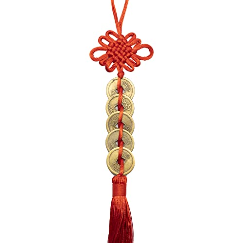 Chinesische Feng Shui Glücksbringer SIFU Kupfermünze Anhänger Dekoration Geld hängende Dekoration Heimdekoration Glücksbringer