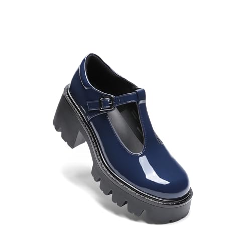 DREAM PAIRS Women's T-Strap Mary Jane Pumps Shoes,Navy,9.5 - image 4