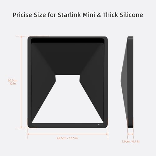 Image of Starlink Mini Protective Cover, Liquid Silicone Back Case Black