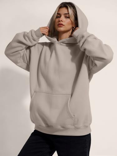 Image of Trendy Queen Women Oversized Hoodies Fall Outfits | Gentle Skin Feel, Aesthetic Drop Shoulder, Large Kangaroo Pocket, Seamless Daily Outfit Match