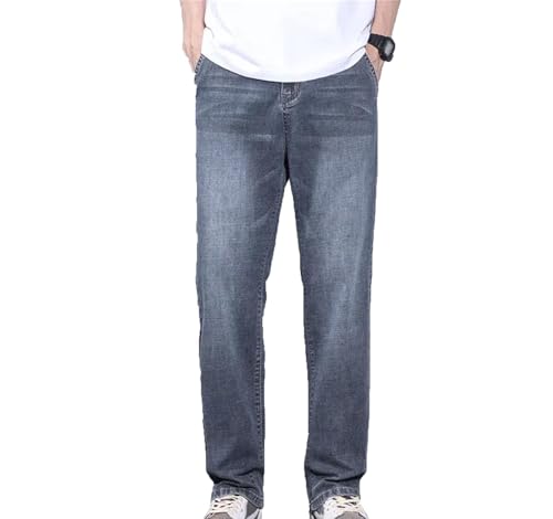 Mens Jeans Casual Straight Loose Pants Vintage Stretch Classic Denim Trousers Comfortable Fashion Wear