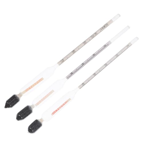 HOMOCONO Home Hydrometer Set 3pcs Sugar Content Scale Hydrometer for Measure Syrup