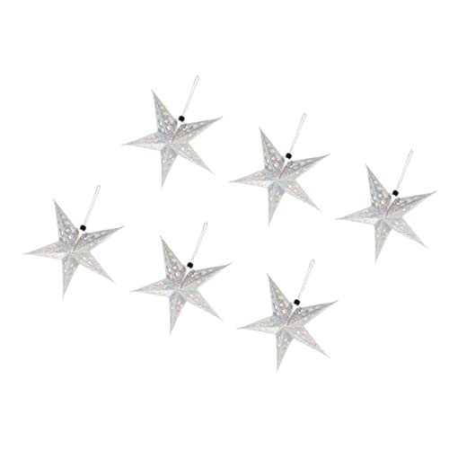 HOLIDYOYO Hanging Star Lampshade Set Decorative Ceiling Paper Pendant Perfect for Festivals