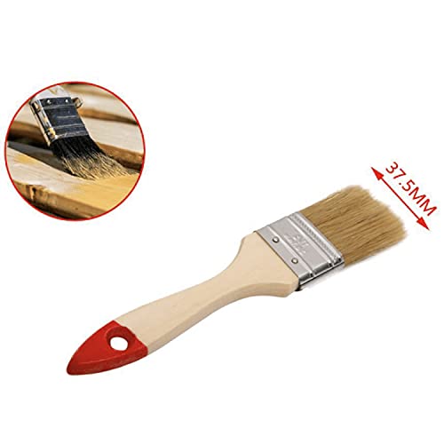 CABLEPELADOS-LACKPALETTE | Pinsel | Pinsel | Roter Holzgriff | Doppelborste | Geeignet für Möbel, Wände, Zäune | 62,5 mm Borstenbreite