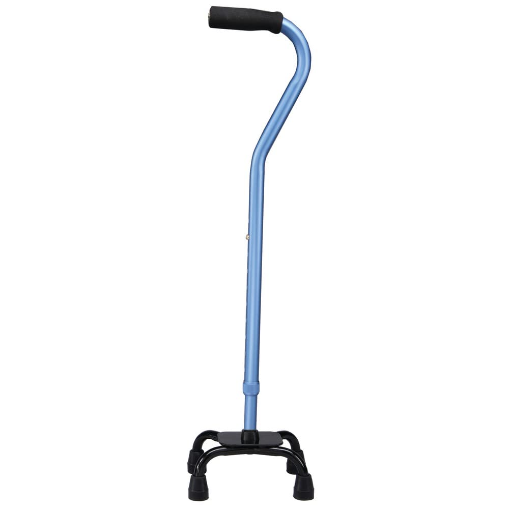Carex Health Brands Quad Cane, Blue Satin