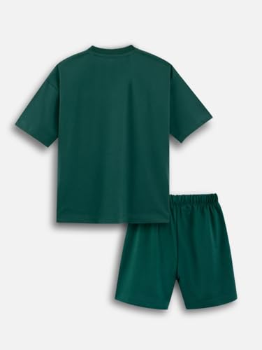 Image of Nap Chief Kids Official Peanuts Snoopy Printed Boys & Girls Cotton Co ord Sets, T Shirt and Shorts for Casual Wear
