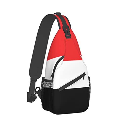 Mochila bandolera unisex con bandera y diseño moderno miniatura 3