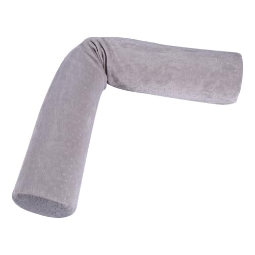 EXHUMKY Almohada Cervical Redonda de Espuma Viscoelástica con Diseño Cilíndrico Soporte Multifuncional para Cuello Espalda y Viajes Cojín Ergonómico de Refuerzo Lumbar y Relajación