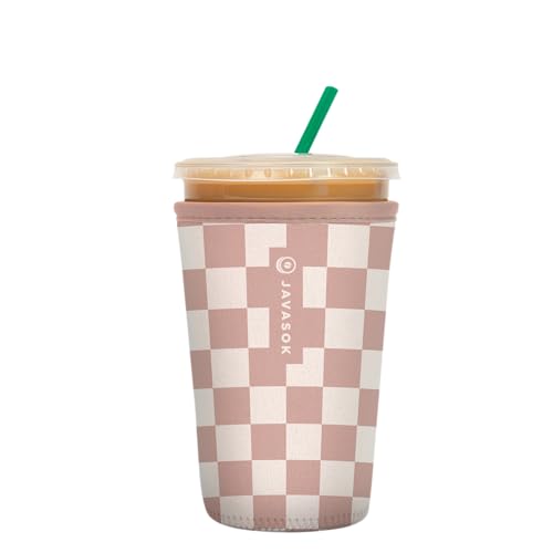 Sok It JavaSok Iced Coffee & Cold Soda Insulated Neoprene Cup Sleeve (Picnic in Paris, Medium: 22-28oz)