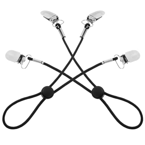 IMIKEYA Pinces à Draps Réglables 2 Pcs en Métal Corde Élastique Antidérapante pour Fixer Draps Housses, pour Lits et Canapés, Solides et Solide