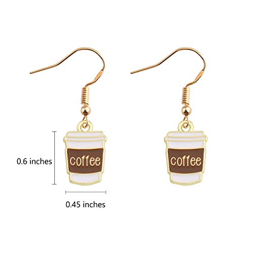 BNQL Dangle Coffee Cup Earrings - Gifts for Coffee Lovers2