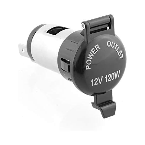 Cigarette Lighter Socket Power Plug Outlet Part, Feelfly Universal 12V 120W Splitter Power Adapter Plug Outlet Part for Car Motorcycle Boat Tractor (#A) Cover