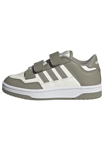 adidas Unisex - Bambini e Ragazzi Rapid Court Childrens Shoes, Silver Pebble/Cloud White/Ftwr White, 31.5 EU