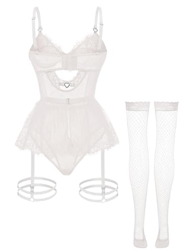 Image of Foxiny Sexy Lingerie Set 3 Piece Women Corset Bodysuit