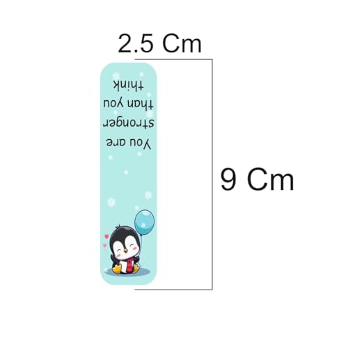 Image of Zesta Magnetic Bookmark Set of 7 | Aesthetic Book Mark for Reading | Cute Anime Bookmarks for Kids, Students | Book Accessories for Novels, Gifts for Readers(Penguin Magnetic Bookmark, 9X2.5 Cms)