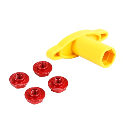 FLMLF Alloy CNC Wheel nut for 1/5 Losi 5ive T Traxxas xmaxx (Dark Orange)