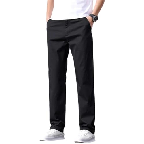 2025 Stretch Men’s Pants Straight Fit Cotton Golf Trouser Formal Dress Office Work Casual