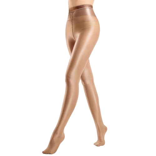 Shiny Pantyhose for Women Shimmer Dance Tights 70D Oil High Waist Stockings Jazz Tights