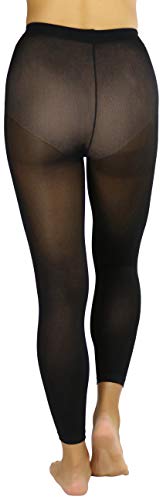 Image of ToBeInStyle Women's Opaque Ankle Long Nylon Footless Fun Tights Pantyhose