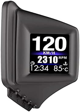 wiiyii Head Up Display, Car HUD P8, OBDII & GPS Dual System, The 1st Model in The Market Can be Installed on A-Pillar Trim