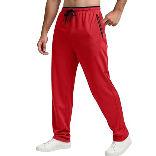Men's Sweatpants Mesh Lightweight with Zip Pockets Breathable Athletic Pants for Workout Running E Motion Pants