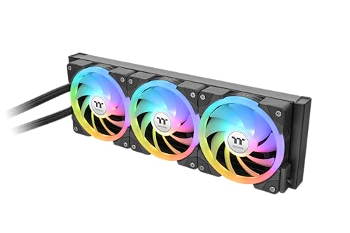 Image of Thermaltake MINECUBE 360 Ultra CPU Liquid Cooler; Intel /AMD Compatible; 3x120mm 500~2000rpm SWAFAN EX ARGB; MAGForce 2.0. 4X 3.95 TFT LCD Screens; Swappable Fan Blades; Black; CL-W481-PL12SW-A