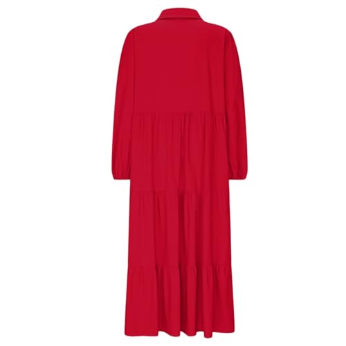 Robe chemise décontractée à jupe bouffante et coupe fluide aérienne - 3