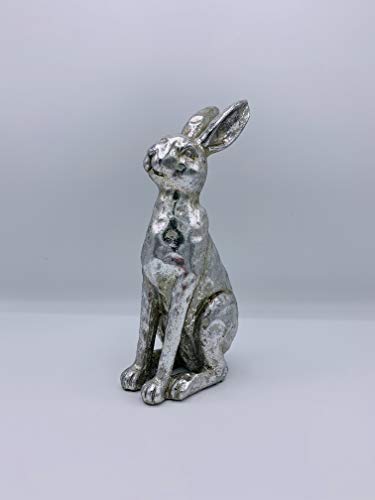 Werner Voss Hase sitzend (20 cm/antik-Silber/Osterdeko/Osterhase/Ostern/Deko) Cover