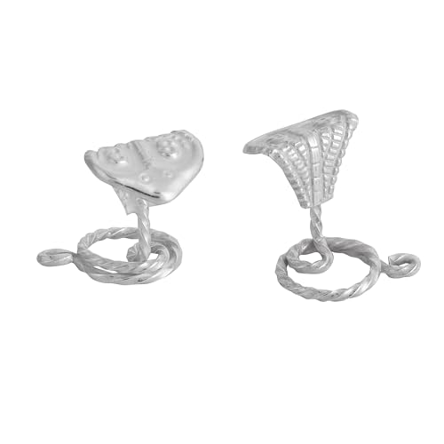 Image of Dharmsaar Chandi ke Naag Nagin Joda with Kachua and Machli,Naag Nagin Ka Joda Silver Pure Fish and Turtle Set,Bhoomi Pujan Kit for Bhumi Pooja,Opening Ceremony Kit