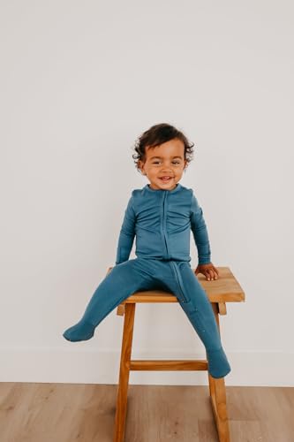 Image of Copper Pearl Baby Zip-Up Footie Pajamas - Soft Stretchy Sleep and Play Footies for Boys and Girls
