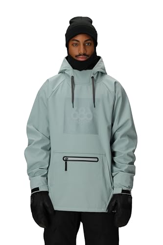 686 Men's Waterproof Hoody - Water & Weather Resistant - Dusty Marine, X-Large