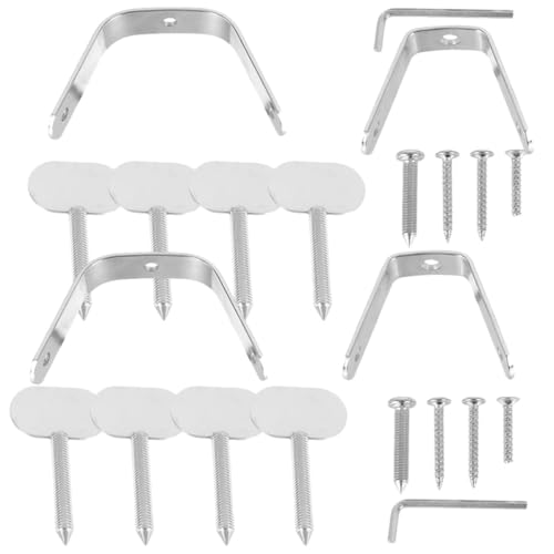 MUCKLILY Soporte para Fijar Jamones de Acero Inoxidable 2 Juegos Tamaño Estándar Accesorio para Jamonero Español Hotel Adecuado para Almacenamiento y Organización en Cocina Hogar