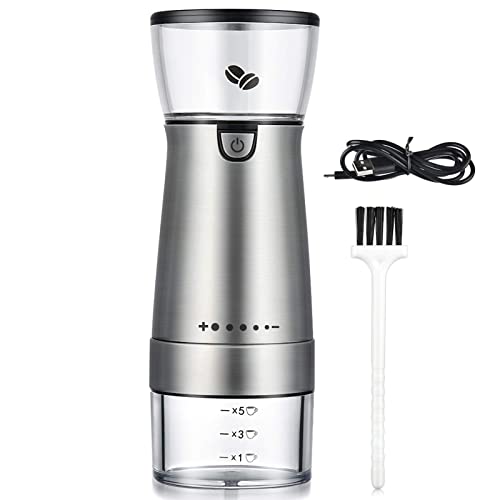 ywewsq Molinillo de café eléctrico USB Ajustable para Uso en el hogar y la Oficina, Molinillo Profesional de Granos de…