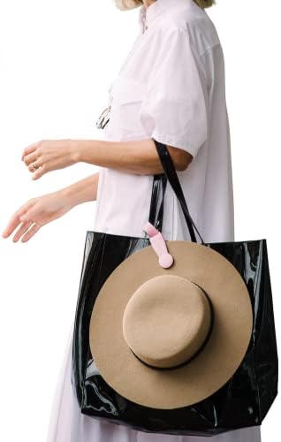 KLIPSTA Hat Clip - Magnetic Hat Holder for Traveling Bags, Backpacks, Purses, Totes and More, Hands Free Bag Accessory (Pink)